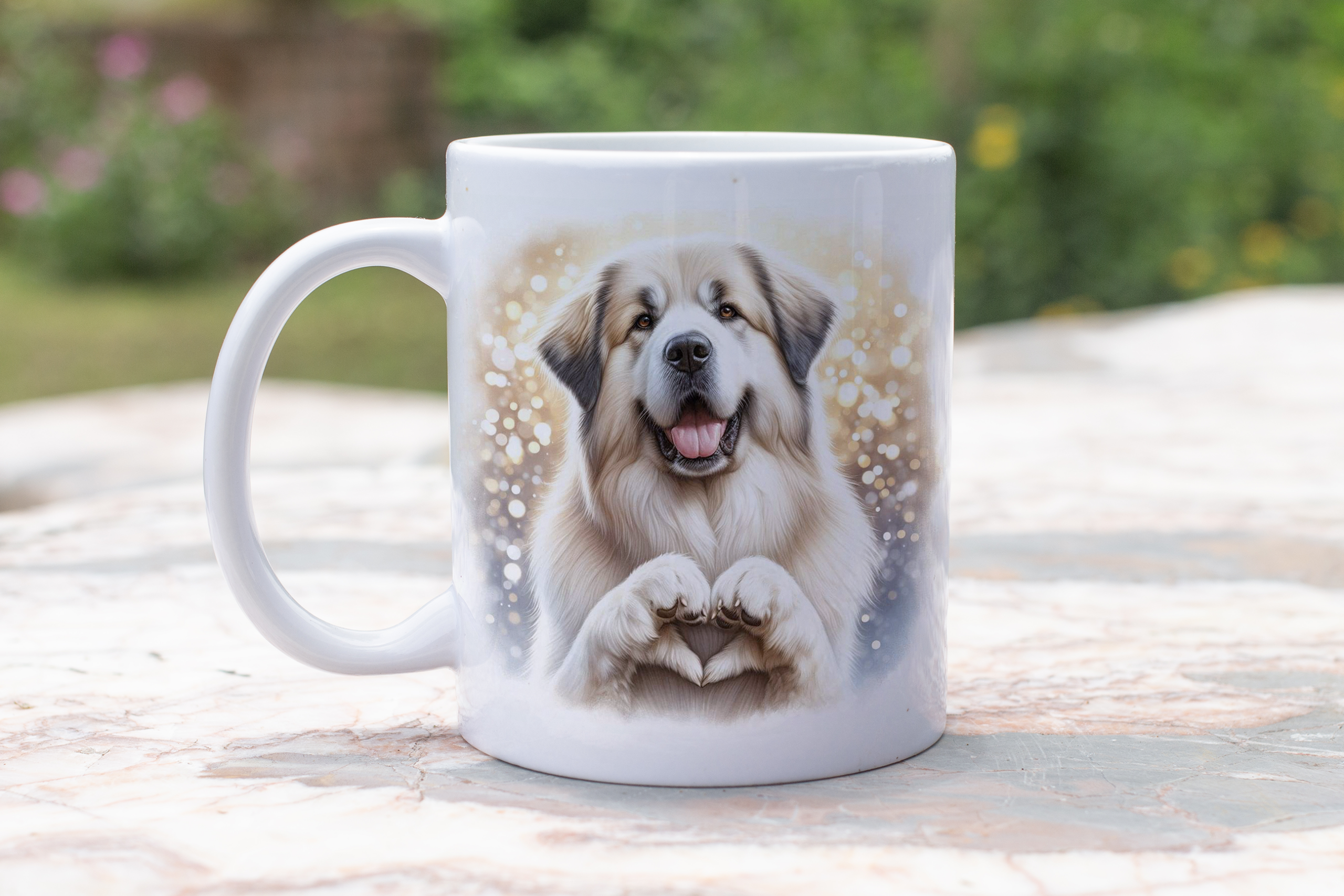 Tasse 300ml - Weiß / Verschiedene Hunde Motive – Bild 3